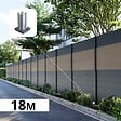 DECKLINEA - Kit clôture aluminium poteau sur platines - BAHIA & CRUZ Argent H-1,8m - vignette