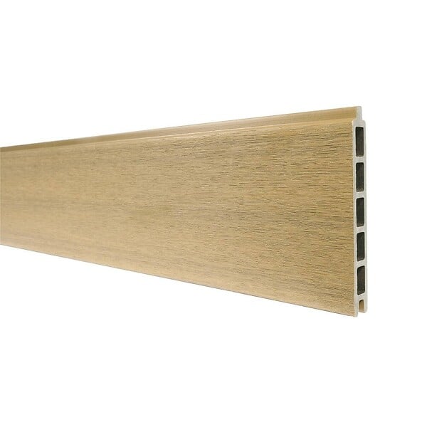 DECKLINEA - Kit clôture aluminium poteau à sceller - BAHIA & CRUZ Cèdre H-1,8m - large