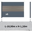 DECKLINEA - Kit clôture aluminium sur muret poteau sur platines - BAHIA & CRUZ Argent H-1,2m - vignette