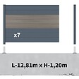 DECKLINEA - Kit clôture aluminium sur muret poteau sur platines - BAHIA & CRUZ Argent H-1,2m - vignette