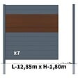 DECKLINEA - Kit clôture aluminium poteau à sceller - BAHIA & CRUZ Ipé H-1,8m - vignette