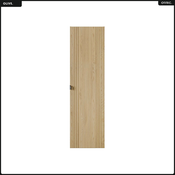 OTITEC - Colonne de salle de bain - H.140 x L.40 x P.25 - OLIVE - Chêne - large