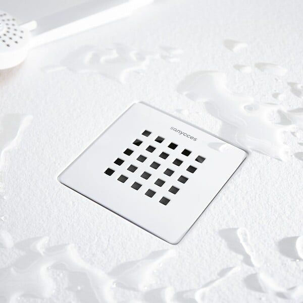 SANYCCES - Receveur de douche 90 x 200 cm extra plat STRATO surface ardoisée rectangulaire blanc - large