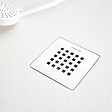 SANYCCES - Receveur de douche 100 x 100 cm extra plat STRATO surface ardoisée rectangulaire blanc - vignette