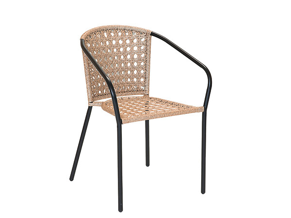 JARDILINE - Lot de 4 Fauteuil en jardin en résine tressée imitation rotin Cocos - Jardiline - large