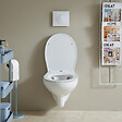 SIAMP - Pack WC Suspendu NF Bâti-support Universel Siamp avec Cuvette Sans Bride Geo - vignette