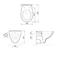GODART - Cuvette WC suspendu NF sans bride en céramique + abattant frein de chute - Geo - vignette