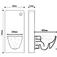 GODART - Pack WC suspendu gain de place bâti mural verre noir + cuvette sans bride vortex Turbi - vignette