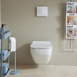 SIAMP - Pack WC suspendu gain de place bati siamp autoportant universel + cuvette avec bride Almeria - vignette