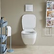 SIAMP - Pack WC suspendu gain de place bati siamp autoportant universel + cuvette avec bride Almeria - vignette