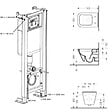 SIAMP - Pack WC Suspendu Bâti-support Universel Siamp avec Cuvette rectangulaire Diago - vignette