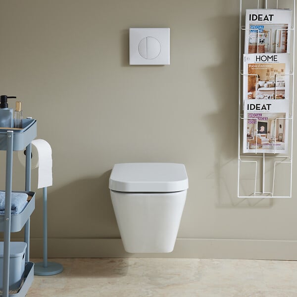 SIAMP - Pack WC Suspendu Bâti-support Universel Siamp avec Cuvette rectangulaire Diago - large