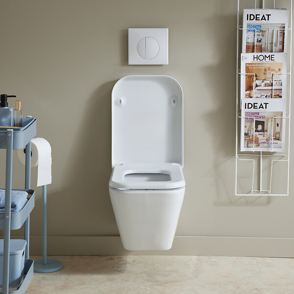 SIAMP - Pack WC Suspendu Bâti-support Universel Siamp avec Cuvette rectangulaire Diago - large