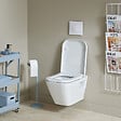 SIAMP - Pack WC Suspendu Bâti-support Universel Siamp avec Cuvette rectangulaire Diago - vignette