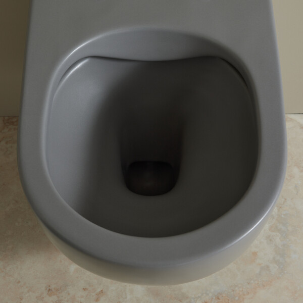 SIAMP - Pack WC Suspendu Bâti-support Universel Siamp avec Cuvette Sans Bride Gris mat Cyrus - large