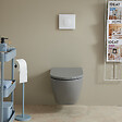 SIAMP - Pack WC Suspendu Bâti-support Universel Siamp avec Cuvette Sans Bride Gris mat Cyrus - vignette
