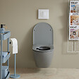 SIAMP - Pack WC Suspendu Bâti-support Universel Siamp avec Cuvette Sans Bride Gris mat Cyrus - vignette