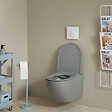 SIAMP - Pack WC Suspendu Bâti-support Universel Siamp avec Cuvette Sans Bride Gris mat Cyrus - vignette