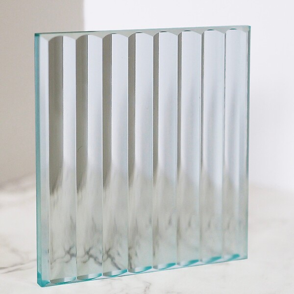 KASSANDRA - Paroi de douche fixe FRESH PERIMETRAL noire verre cannelé 80 cm - large