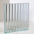 KASSANDRA - Paroi de douche fixe FRESH PERIMETRAL noire verre cannelé 80 cm - vignette