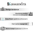 KASSANDRA - Paroi de douche fixe FRESH PERIMETRAL noire verre cannelé 80 cm - vignette
