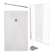 ONDEE - PACK DOUCHE - Receveur blanc 120X90cm + Paroi en 120cm + barre de fixation - vignette