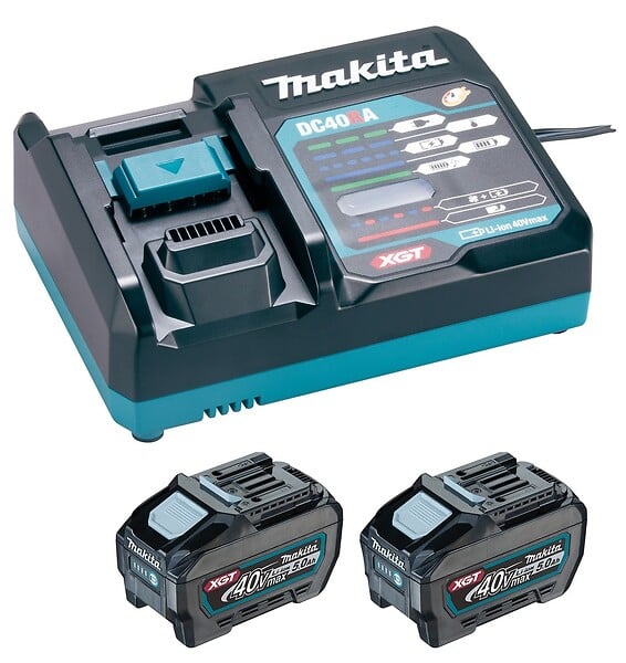 MAKITA - Pack XGT composé de 2 Batteries BL4050F 40V 5Ah + 1 chargeur DC40RA -  - 1911V6-0 - large