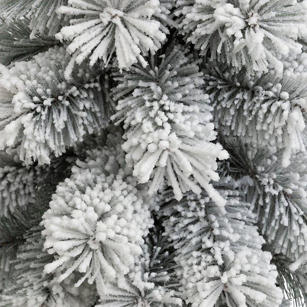 FEERIC LIGHTS & CHRISTMAS - Sapin de Noël artificiel Vert Floqué enneigé dans un pot argenté H 100 cm - large