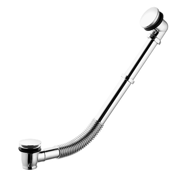ROGIER & MOTHES - Vidage et siphon flexible pour baignoires anciennes VIGOLD coloris chromé - large