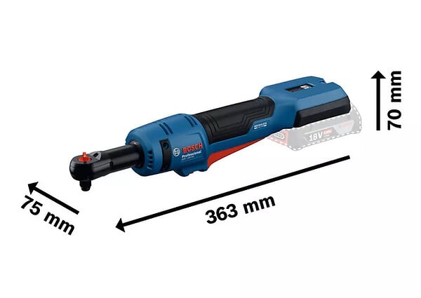 BOSCH - Clé à cliquet GRC 18V-60 Professional sans batterie, ni chargeur - Livrée dans L-Boxx 136 -  - 06019N8001 - large