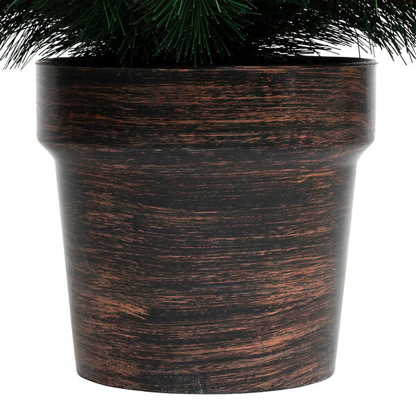 FEERIC LIGHTS & CHRISTMAS - Sapin de Noël artificiel Vert authentique dans un pot cuivré H 70 cm - large