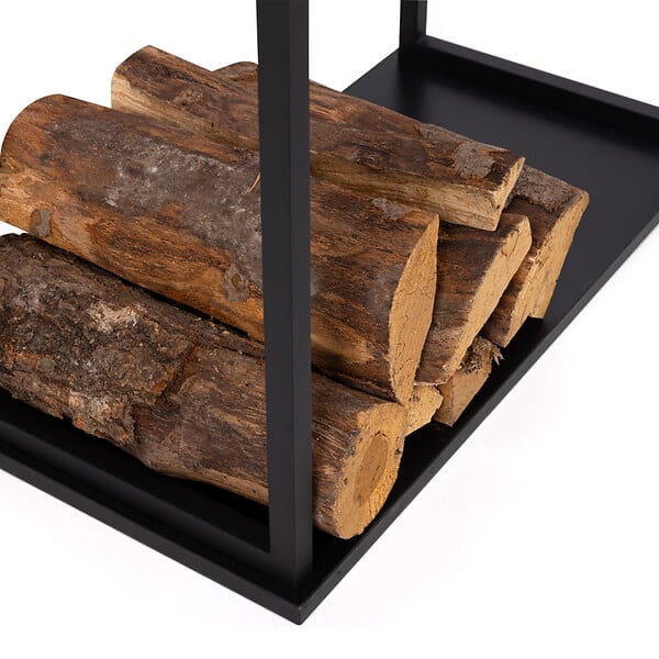 ID MARKET - Range bûches vertical large avec 2 étagères 33 x 66 x 112 cm pour cheminée - large