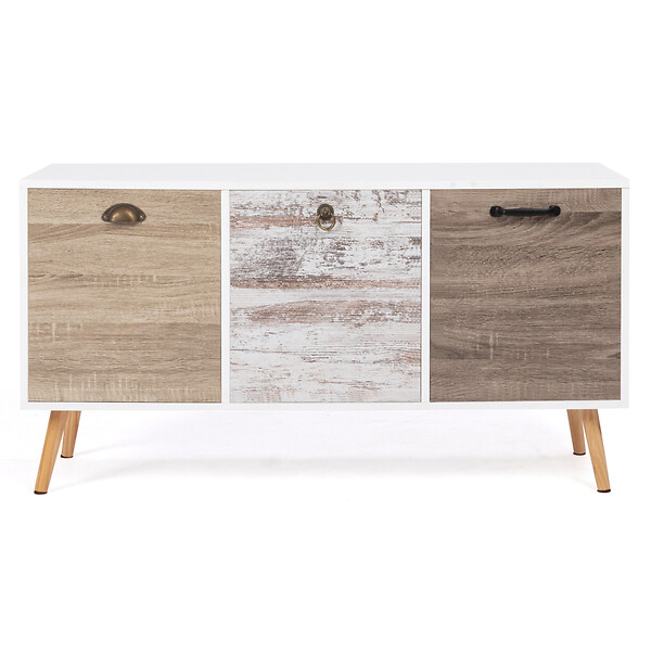 ID MARKET - Buffet bas scandinave 113 cm BAHIA 3 portes - large