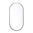 NATUREL - Naturel B-Way 40x80 cm miroir suspendu ovale sans tain, cadre en aluminium, noir (ZBWOV8040C) - vignette