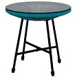 ID MARKET - Salon de jardin IZMIR table et 2 fauteuils oeuf cordage bleu canard - vignette