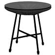 ID MARKET - Salon de jardin IZMIR table et 2 fauteuils oeuf cordage noir - vignette