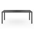 ID MARKET - Salon de jardin MADRID table 190 CM et 8 chaises empilables gris anthracite - vignette