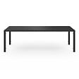 ID MARKET - Salon de jardin MADRID table 240 CM et 10 chaises empilables noir - vignette
