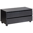 BELIANI - Meuble haut TERESINA avec roues 80 cm Noir - vignette