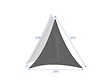 HESPERIDE - Voile d'ombrage triangulaire 2 x 2 x 2 m Curacao - Gris - Hespéride - vignette