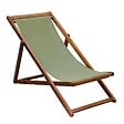 OVIALA - Lot de 2 chiliennes en acacia inclinables 3 positions vert kaki - Houlgate - vignette