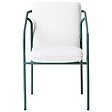 BELIANI - Lot de 8 chaises de jardin avec coussins ASCIANO Métal Vert - vignette