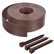 VOUNOT - Bordure de jardin PE flexible 20M x 8 CM avec piquets marron - vignette