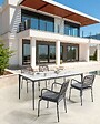 BELIANI - Lot de 4 chaises de jardin avec coussins TACENO Métal Gris - vignette