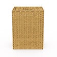 ID MARKET - Panier à linge 2 bacs effet rotin ALVIN tissu écru - vignette
