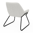 ID MARKET - Fauteuil SIXTINE en tissu bouclette et pieds métal noirs - vignette