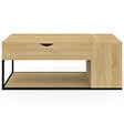 ID MARKET - Table basse plateau relevable rectangulaire DETROIT avec coffre design industriel - vignette