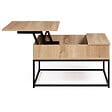 ID MARKET - Table basse plateau relevable carrée DETROIT design industriel - vignette