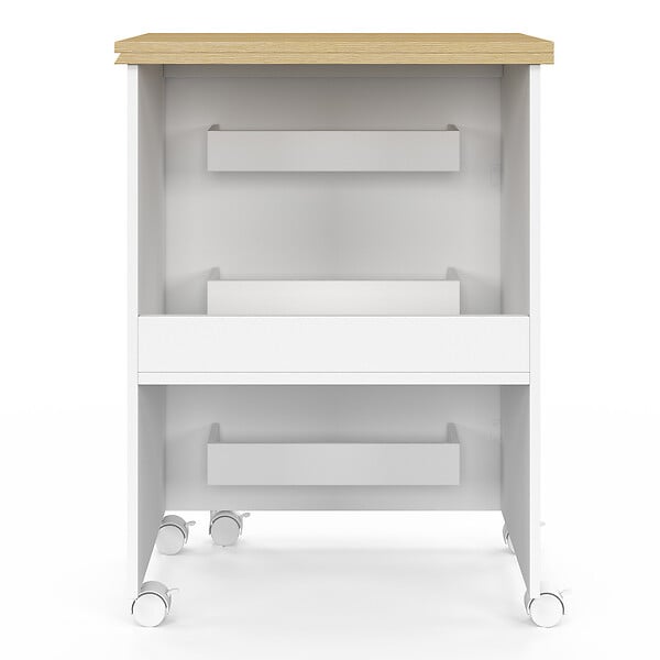 ID MARKET - Table de couture pliable à roulettes meuble pour machine à coudre avec 4 étagères - large