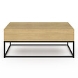 ID MARKET - Table basse rectangulaire relevable convertible en table à manger DETROIT design industriel - vignette